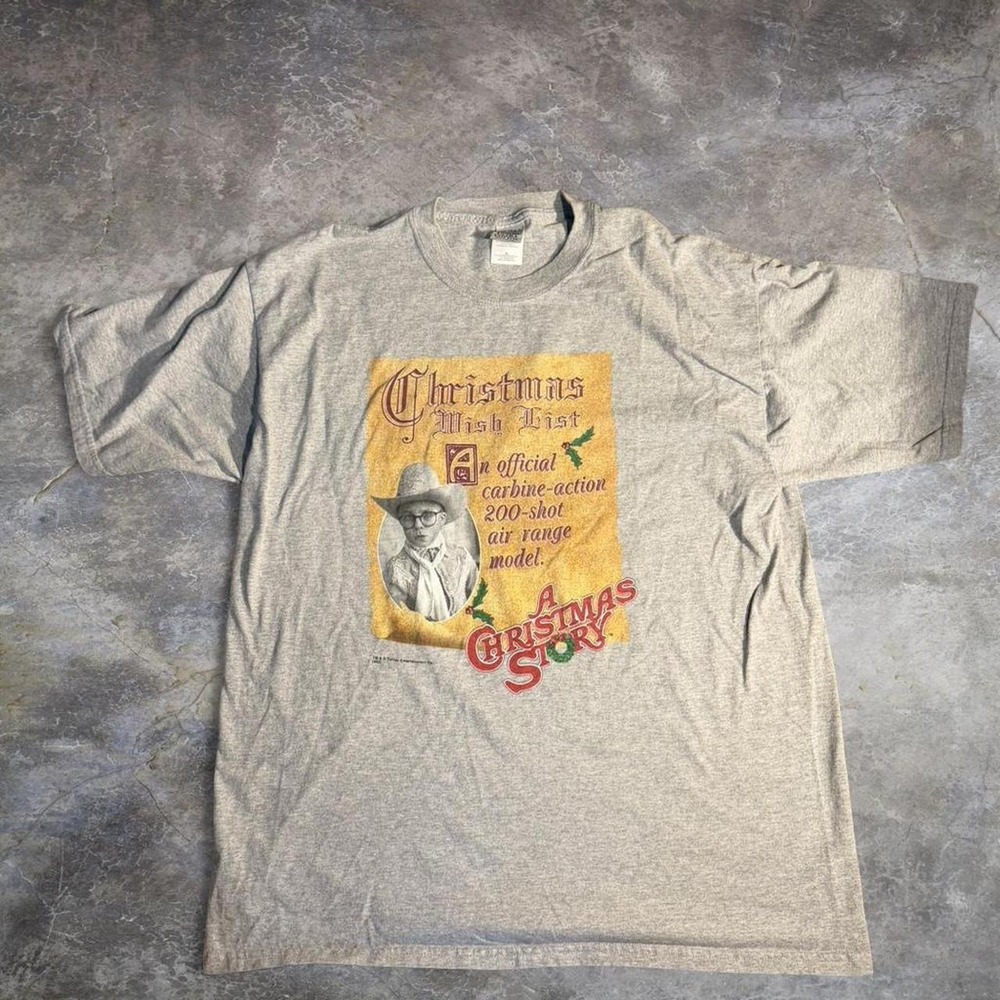 Vintage 2003 A Christmas Story Ralphie BB Gun Movie Graphic T-Shirt XL